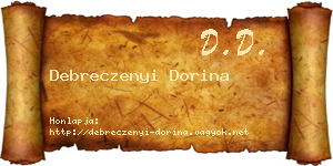 Debreczenyi Dorina névjegykártya